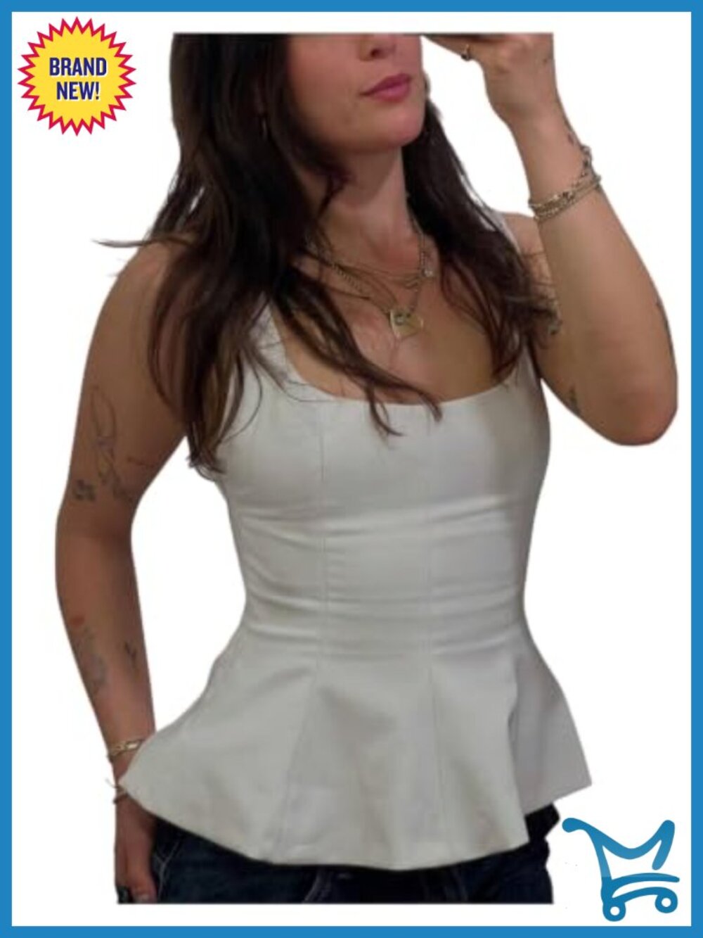 SweatyRocks Polyester Babydoll Peplum Sleeveless Tank Top Women's